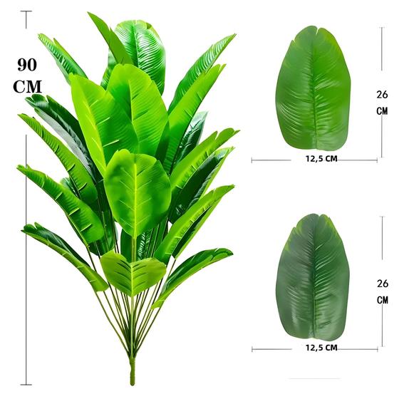 Imagem de Palmeira Artificial Grande (90cm) - Planta Tropical Verde para Decoração