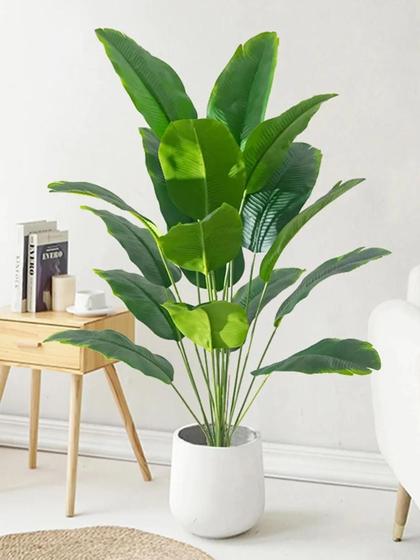 Imagem de Palmeira Tropical Artificial Grande - Toque Real Monstera e Banana - Decoração