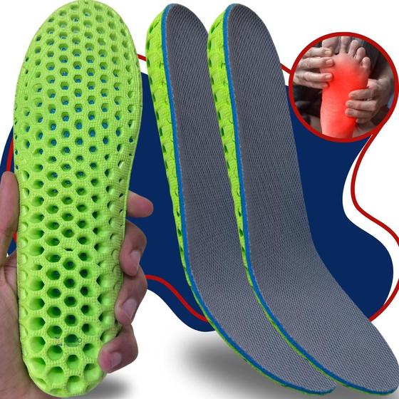 Palmilha Anti Impacto Para Correção da Fascite Plantar e Esporão Calcâneo Original - Ergo Premium Imagem de Palmilha Anti Impacto Para Correção da Fascite Plantar e Esporão Calcâneo Original