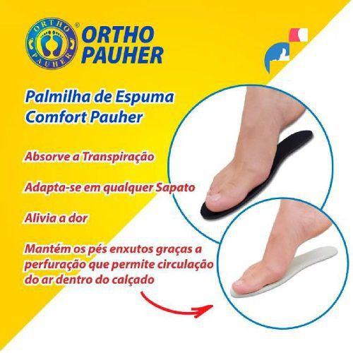 Imagem de Palmilha de espuma confortpauher 33/34 branca ortho pauher