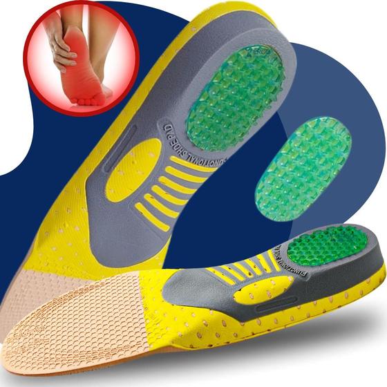 Palmilha Para Fascite Plantar e Esporão Com Calcanhar em Gel - Ergo Premium Imagem de Palmilha Para Fascite Plantar e Esporão Com Calcanhar em Gel