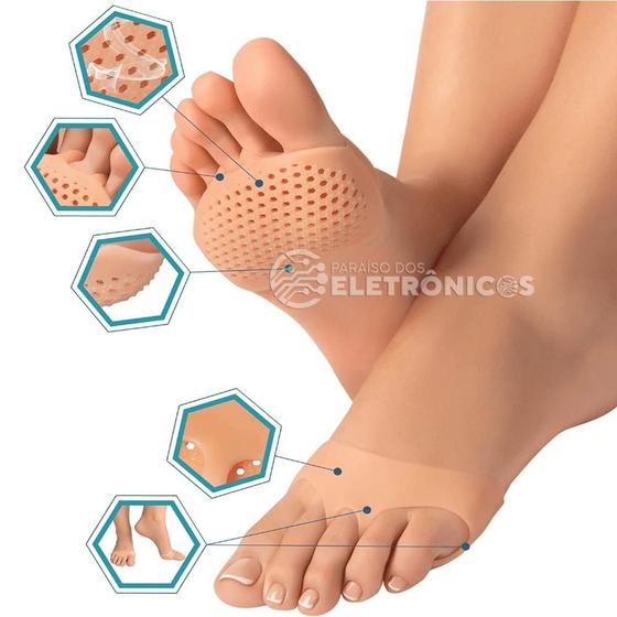 Imagem de Palmilha Silicone Salto Alto Plantar Proteção Anti Calos Pé Traz Conforto LGX05