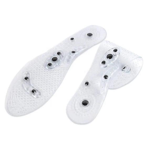 Imagem de Palmilhas Ortopédicas Silicone Gel Massagem Magnética Thenar Protetoras de Calcanhar Sapato Conforto Alívio Dor Sking