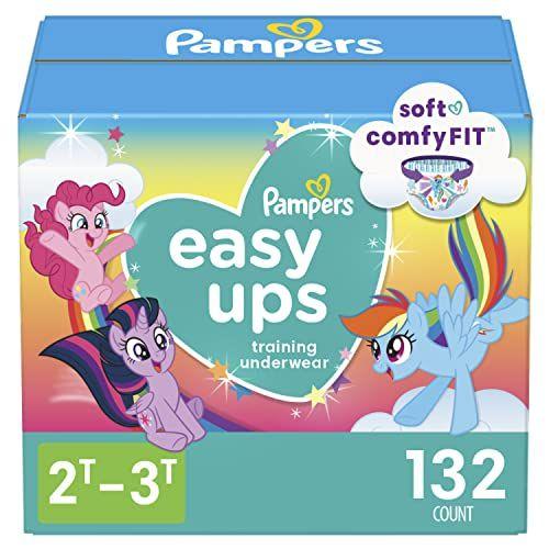 Imagem de Pampers Easy Ups Training Pants Girls and Boys, 2T-3T (Tamanho 4), 132 Count, Huge Pack, Packaging & Prints Podem Variar