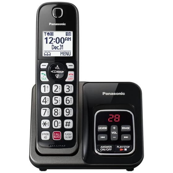 Imagem de Panasonic telefone sem fio com bloco de chamadas e atendimento Mac