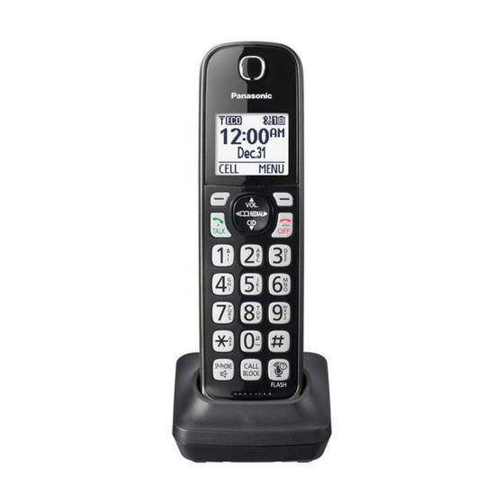 Imagem de Panasonic telefone sem fio Handset Acessório compatível com KX-TGD562 / KX-TGD563 / KX-TGD564 Series sistemas de telefone sem fio - KX-TGDA51M (preto metálico)