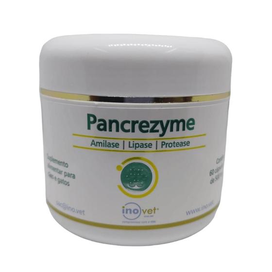 Pancrezyme 500mg 60 capsulas - Inovet - Vitaminas e Suplementos para ...