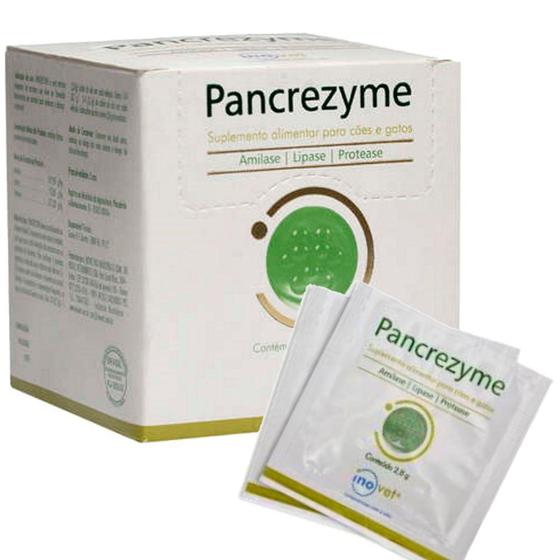 Pancrezyme Suplemento P/ Cães e Gatos Caixa C/ 30 Sachê de 2,8g- Inovet ...