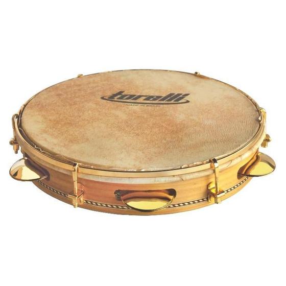 Imagem de Pandeiro Chorinho 10 Torelli Tp341 Banhado Em Ouro