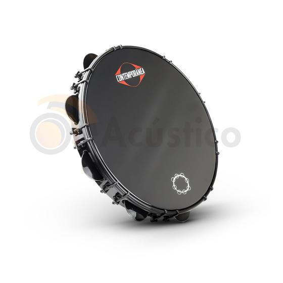 Imagem de Pandeiro Contemporânea Carlos Café 11" Profissional Preto