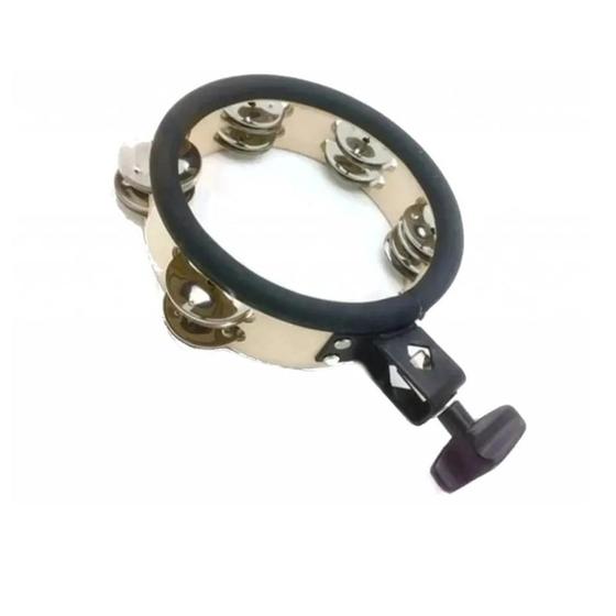Imagem de Pandeirola torelli madeira c/ suporte p/ clamp tp334