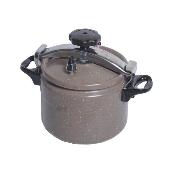 Panela Alta Pressão Indução Antiaderente Revestimento Mármore Cerâmico 6 Litros Marrom Menor preço em Panela Alta Pressão Indução Antiaderente Revestimento Mármore Cerâmico 6 Litros Marrom