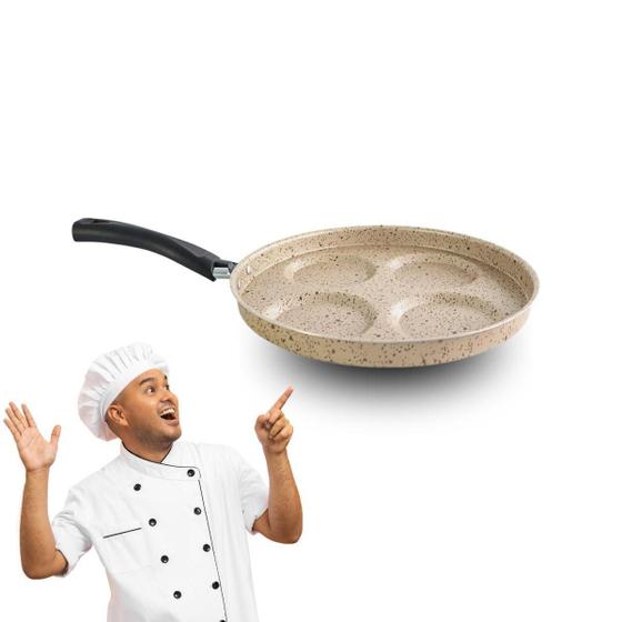 Imagem de Panela Antiaderente 4 Em 1 Wok Frigideira Panquequeira 22Cm