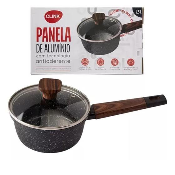 Imagem de Panela Antiaderente De Alumínio Indução 2.500Ml Baquelite