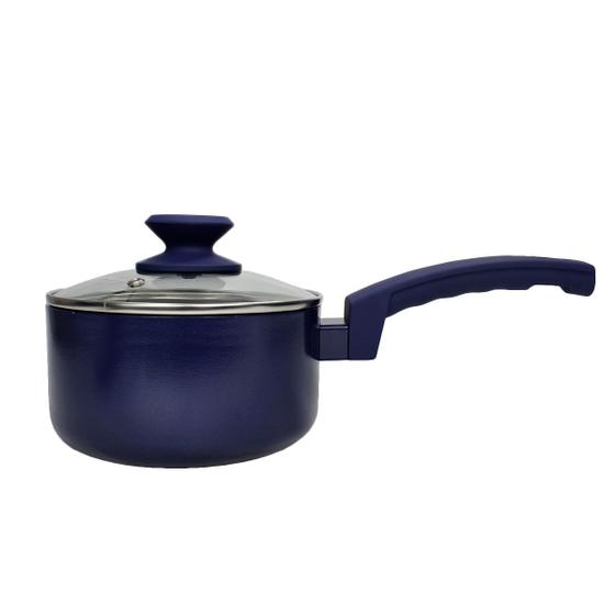 Imagem de Panela Azul Indução Cooktop Antiaderente Cozinha Renovada Arroz