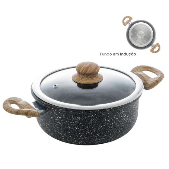 Imagem de Panela Caçarola Antiaderente Cerâmica 20cm Cooktop Fogão Indução Wolff Avulsa