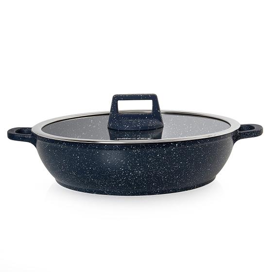 Imagem de Panela Caçarola Baixa 28cm Graniflon Azul Moda do Chef