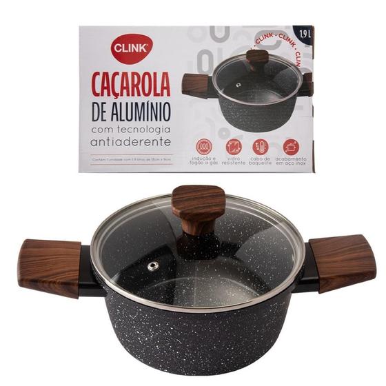 Imagem de Panela Caçarola De Aluminio Com Indução 1,9L Antiaderente
