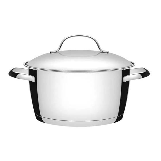 Imagem de Panela Caçarola Tramontina Cooktop Fogão Indução Aço Inox Fundo Triplo Avulsa Allegra 20cm 3,1 Litros