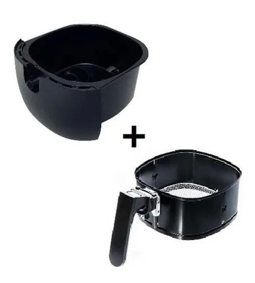 Panela + Cesta Preta Air Fryer Philips Walita Ri9217 Ri9220 Original Menor preço em Panela + Cesta Preta Air Fryer Philips Walita Ri9217 Ri9220 Original