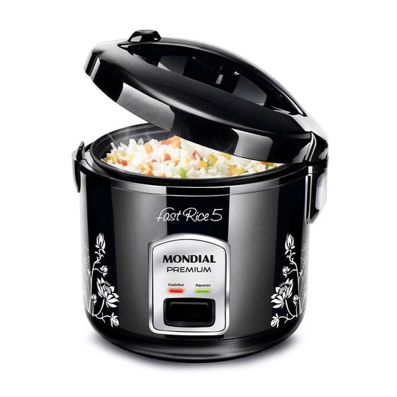Panela De Arroz Fast Rice 5 Premium Npe-08-5x Mondial Frequência 60HZ Menor preço em Panela De Arroz Fast Rice 5 Premium Npe-08-5x Mondial Frequência 60HZ