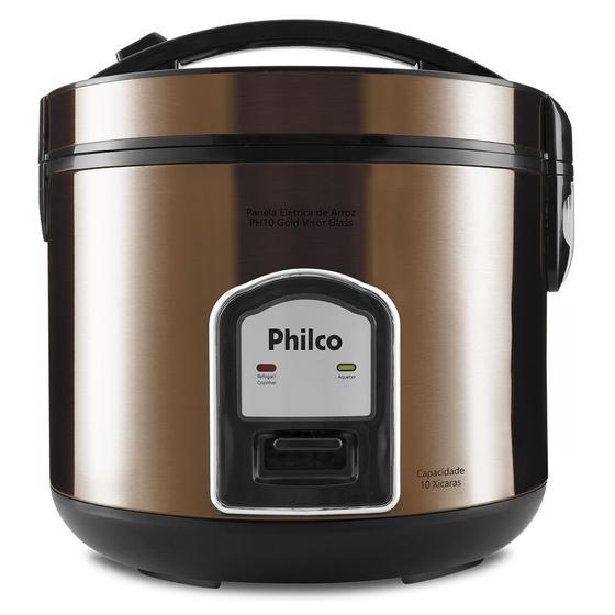 Imagem de Panela de Arroz Philco PH10 Gold Visor Glass Maxx Gold 4L (10 xícara) 220V