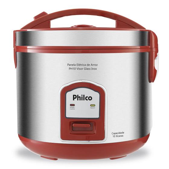 Imagem de Panela de Arroz Philco PH10V 10 xícaras Visor Glass Inox