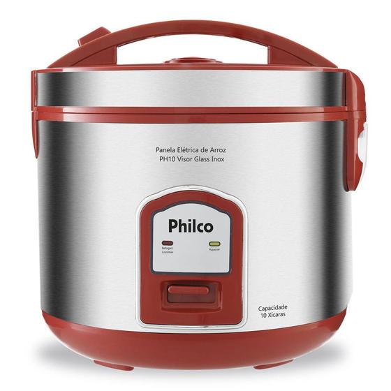 Imagem de Panela de Arroz Philco PH10V 10 xícaras Visor Glass Inox