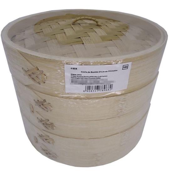 Imagem de Panela De Bambú Para Cozimento À Vapor Diam. 21cm