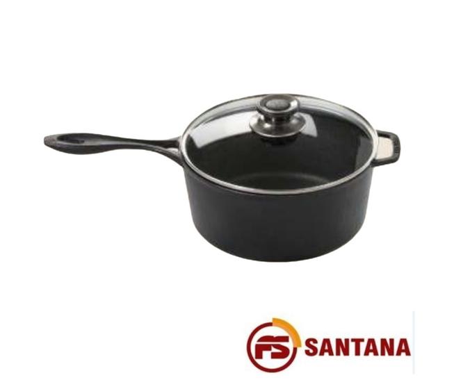 Imagem de Panela de Ferro 1,5L Nr16 com tampa de vidro - fogão A Gás , Lenha e Cooktop Indução