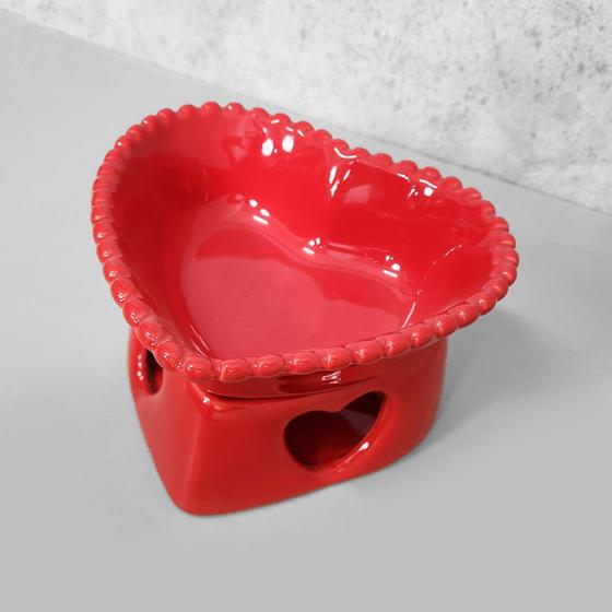 Imagem de Panela De Fondue Coração Bolinha Vermelho