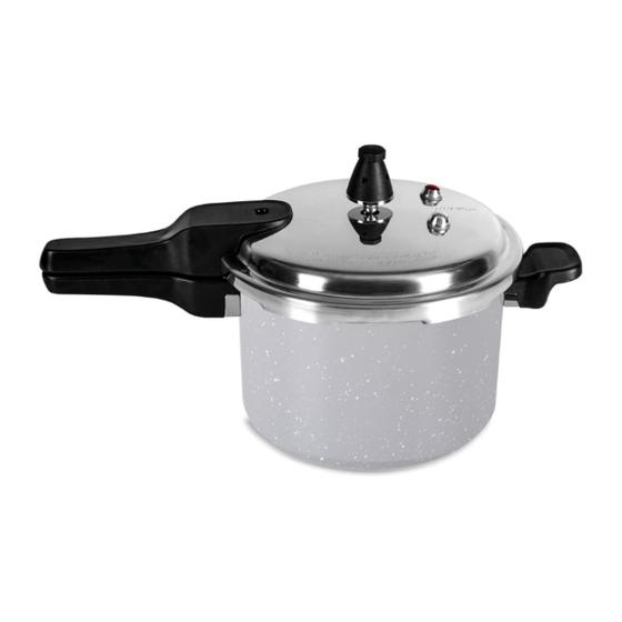 Imagem de Panela de Pressão 20 cm 4,2 L Fundo de Indução Estrutura Alumínio Antiaderente Pro-Ceramic Premium Cor Gris Linha Cerami