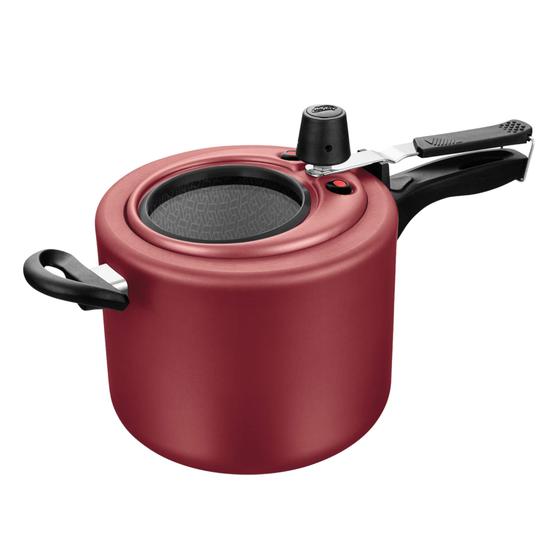 Imagem de Panela de Pressão 3L Fechamento Interno com Visor de Vidro Grande N20 Antiaderente MTA - 6025