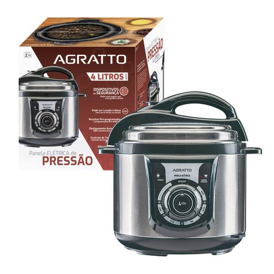 Imagem de Panela de Pressão 4L Elétrica PE - 02 220V com Painel Elétrico com Timer Agratto 3877