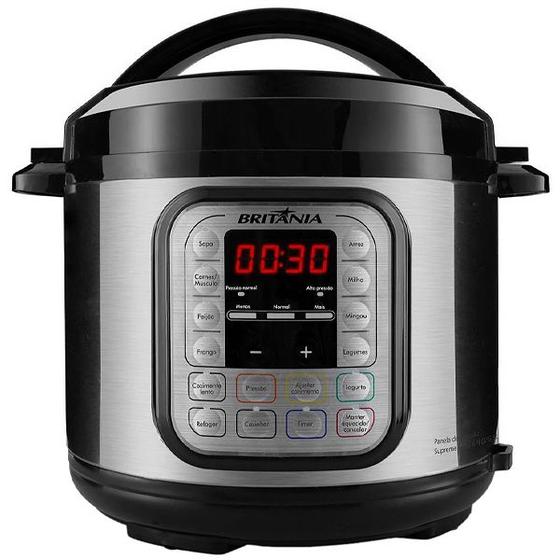 Imagem de Panela de Pressao Eletrica Britania Supreme Gold BPP02G 900 Watts 5 Litros 220V ~ 50HZ- Prata/Preta