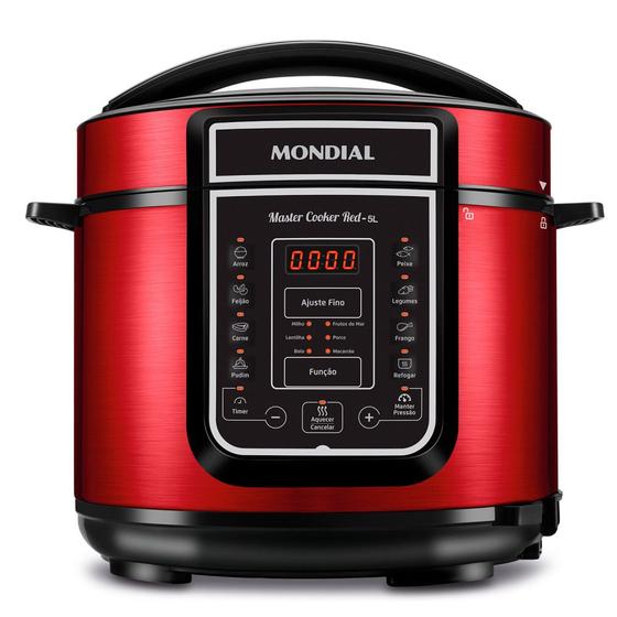 Imagem de Panela de pressão elétrica digital 5 litros Master Cook Red - PE-39 - Mondial