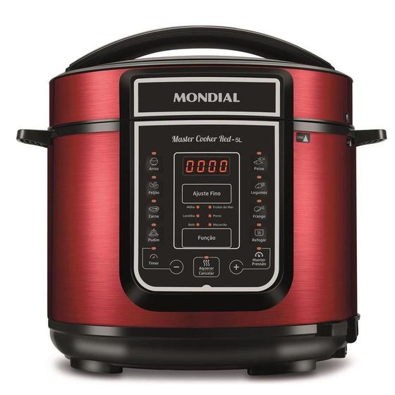 Imagem de Panela de Pressão Elétrica Mondial 5L  Digital Master Cooker Red PE-39