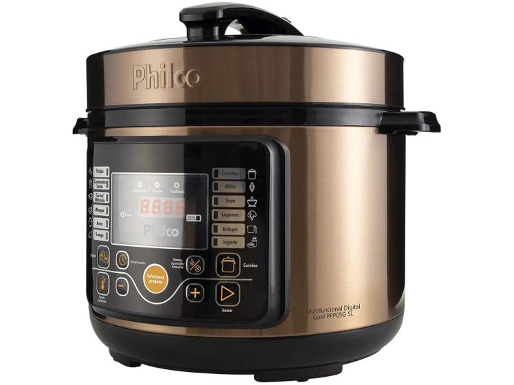 Panela De Pressão Elétrica Philco 5L Multifuncional Digital 15 Funções Gold