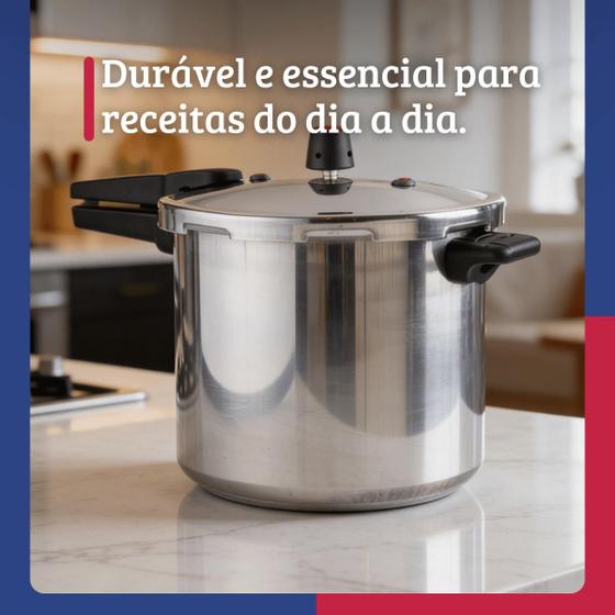 Panela De Pressão Fechamento Externo 10L Polido Nacional - Alumínio Nacional