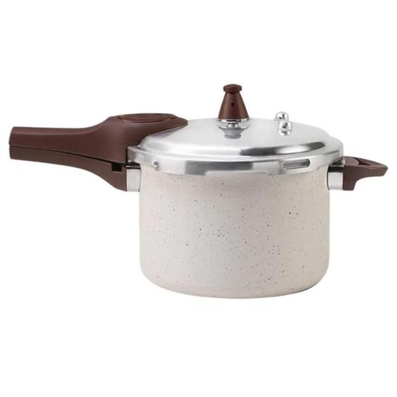 Panela De Pressão Indução Ceramic Life Vanilla 4,2L - Brinox Menor preço em Panela De Pressão Indução Ceramic Life Vanilla 4,2L - Brinox