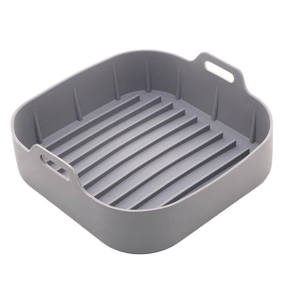 Imagem de Panela de silicone cesto para air fryer forma quadrada mimo