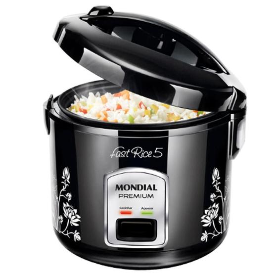 Panela Elétrica Arroz Mondial Fast Rice Premium Preta 110V Menor preço em Panela Elétrica Arroz Mondial Fast Rice Premium Preta 110V