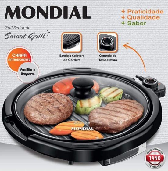 Panela Elétrica Grill Mondial Redondo Smart Grill 110v - No Magalu ...