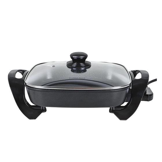 Panela Elétrica Quadrada Premium Fun Kitchen Ch40 4l Preta 220v