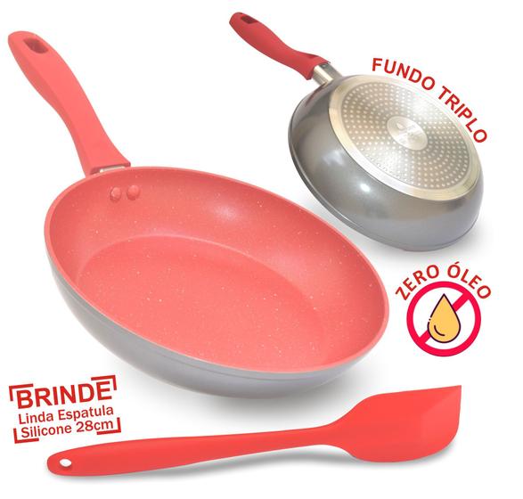 Panela Frigideira Saut Joli 24cm Redsupreme Espatula Silicone Menor preço em Panela Frigideira Saut Joli 24cm Redsupreme Espatula Silicone