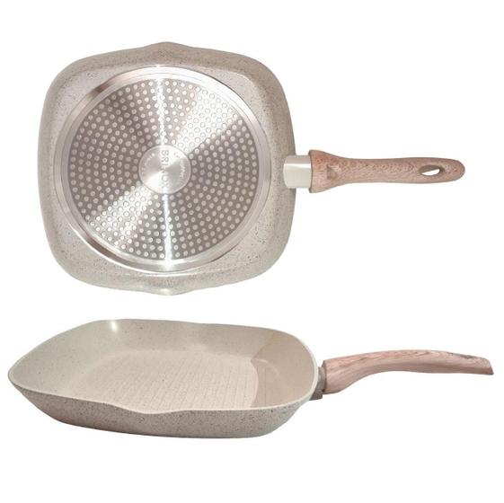 Imagem de Panela Grill Ceramic Life Fogão Indução Brinox 28Cm 2 Litros