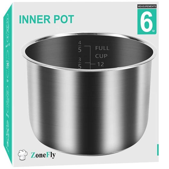 Panela Interna de Aço Inoxidável 6L para Power Cooker XL Menor preço em Panela Interna de Aço Inoxidável 6L para Power Cooker XL