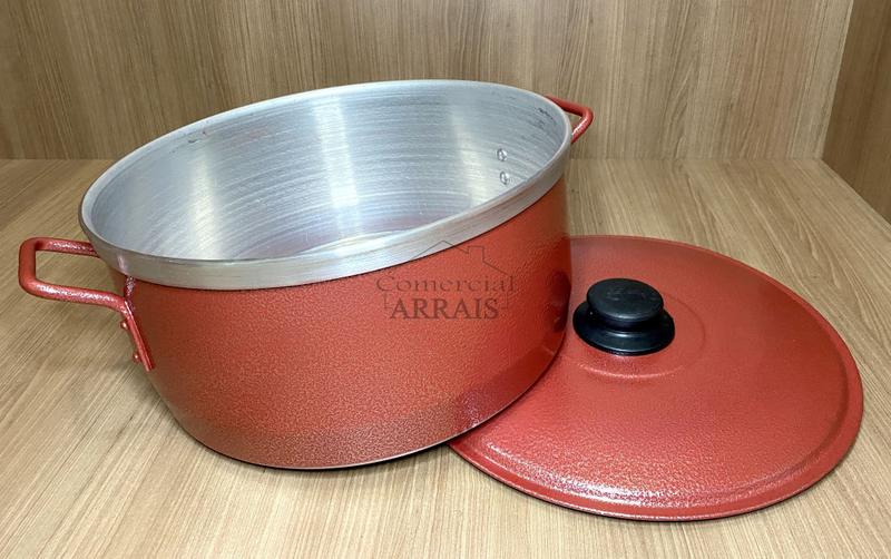 Imagem de Panela N32 Caçarola De Alumínio Craqueado Vermelho
