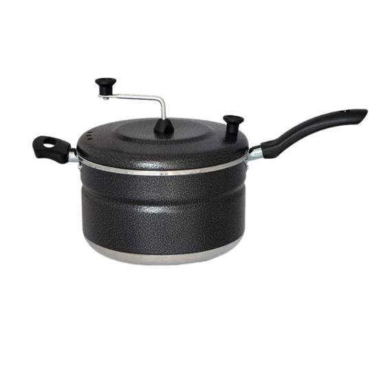 Imagem de Panela pipoqueira 2,5lL preta cozinha alumínio n20 De Qualidade