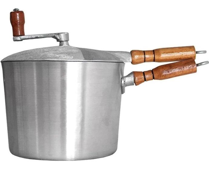 Panela Pipoqueira Profissional com Tampa em Alumínio Fundido 5,6L Menor preço em Panela Pipoqueira Profissional com Tampa em Alumínio Fundido 5,6L